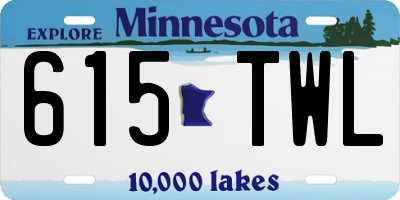 MN license plate 615TWL