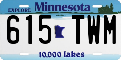 MN license plate 615TWM