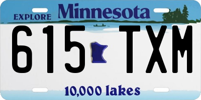 MN license plate 615TXM