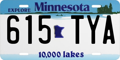 MN license plate 615TYA