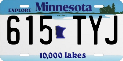 MN license plate 615TYJ