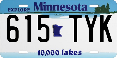 MN license plate 615TYK