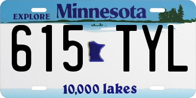 MN license plate 615TYL
