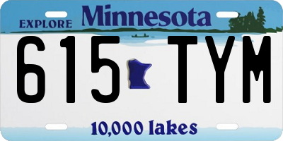 MN license plate 615TYM