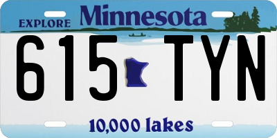 MN license plate 615TYN