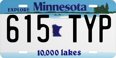 MN license plate 615TYP