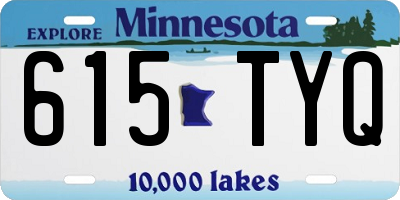MN license plate 615TYQ