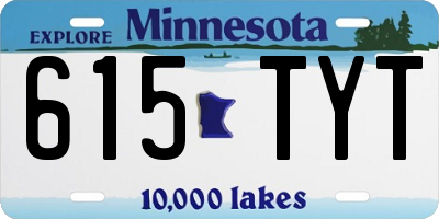 MN license plate 615TYT