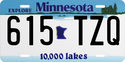 MN license plate 615TZQ