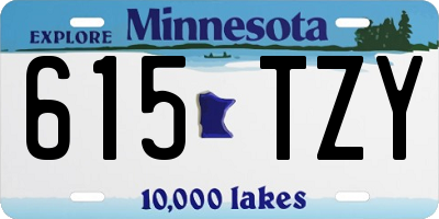 MN license plate 615TZY