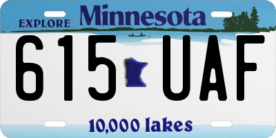 MN license plate 615UAF