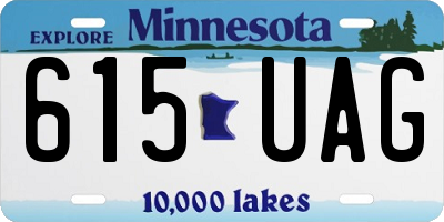 MN license plate 615UAG