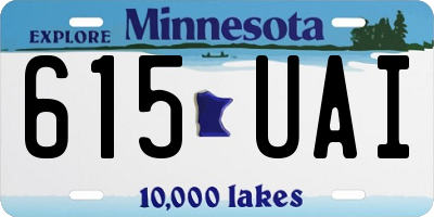 MN license plate 615UAI