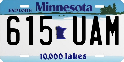 MN license plate 615UAM