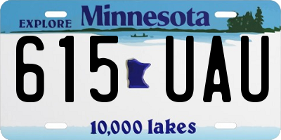 MN license plate 615UAU