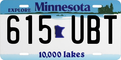MN license plate 615UBT