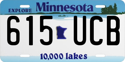 MN license plate 615UCB