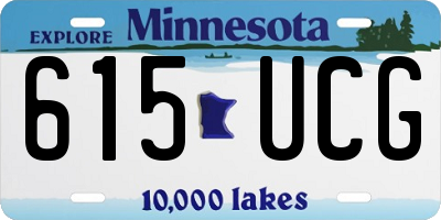 MN license plate 615UCG