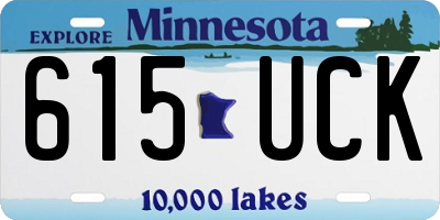 MN license plate 615UCK