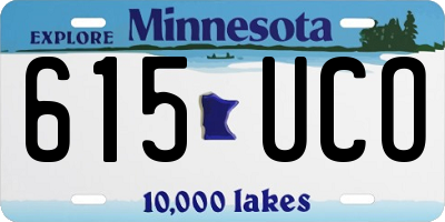 MN license plate 615UCO