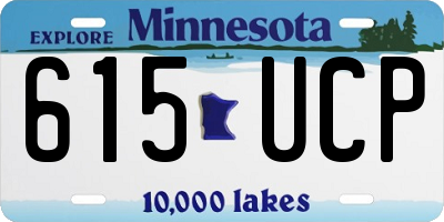MN license plate 615UCP
