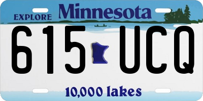 MN license plate 615UCQ