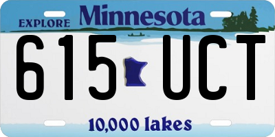 MN license plate 615UCT