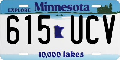 MN license plate 615UCV