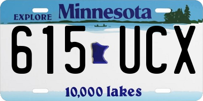 MN license plate 615UCX