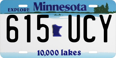 MN license plate 615UCY