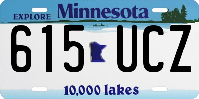 MN license plate 615UCZ