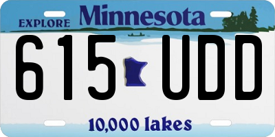 MN license plate 615UDD