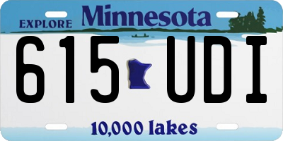 MN license plate 615UDI