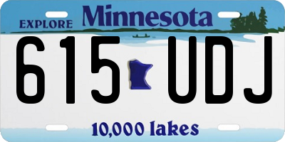 MN license plate 615UDJ