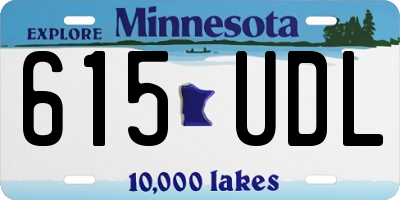MN license plate 615UDL