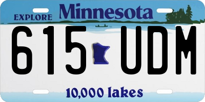 MN license plate 615UDM