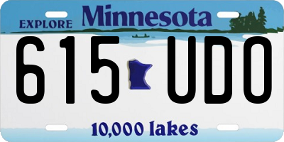 MN license plate 615UDO