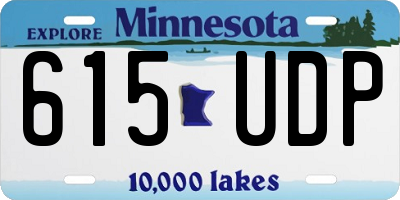 MN license plate 615UDP