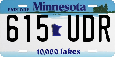 MN license plate 615UDR
