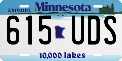 MN license plate 615UDS