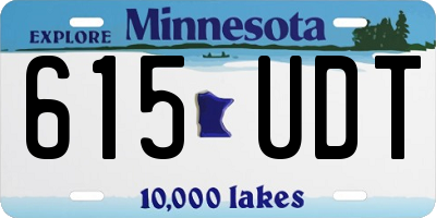 MN license plate 615UDT