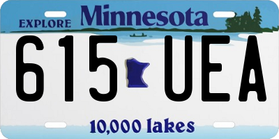 MN license plate 615UEA