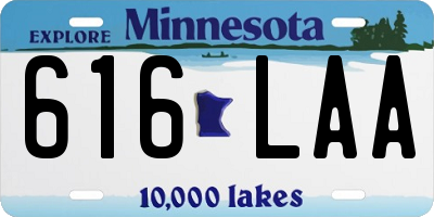 MN license plate 616LAA