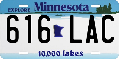 MN license plate 616LAC