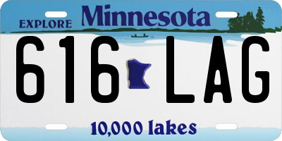 MN license plate 616LAG