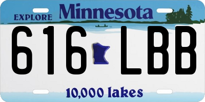 MN license plate 616LBB
