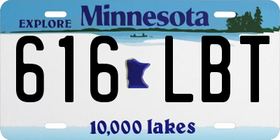 MN license plate 616LBT