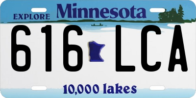 MN license plate 616LCA