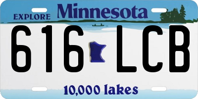 MN license plate 616LCB