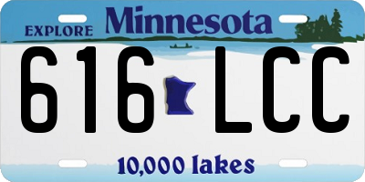 MN license plate 616LCC